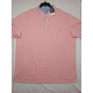 St John's Bay Big Tall Polo Shirt Men's 2XLT Rose Of Shannon Pink Classic Fit